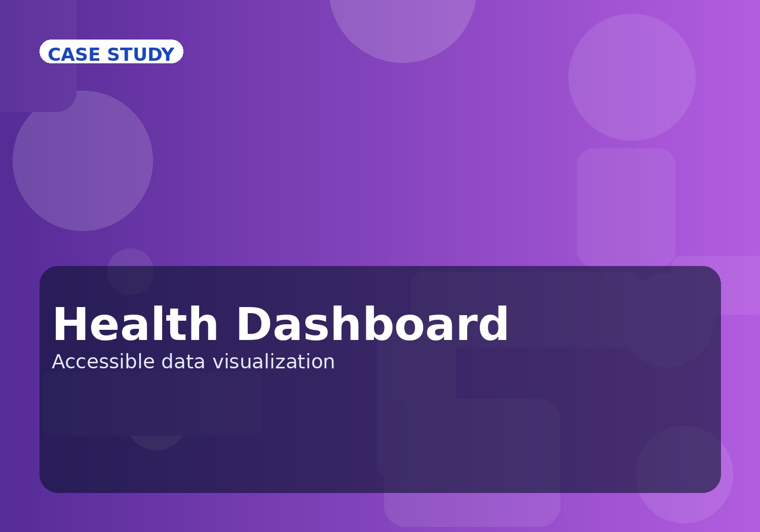 Health Dashboard — Accessible Data Experience