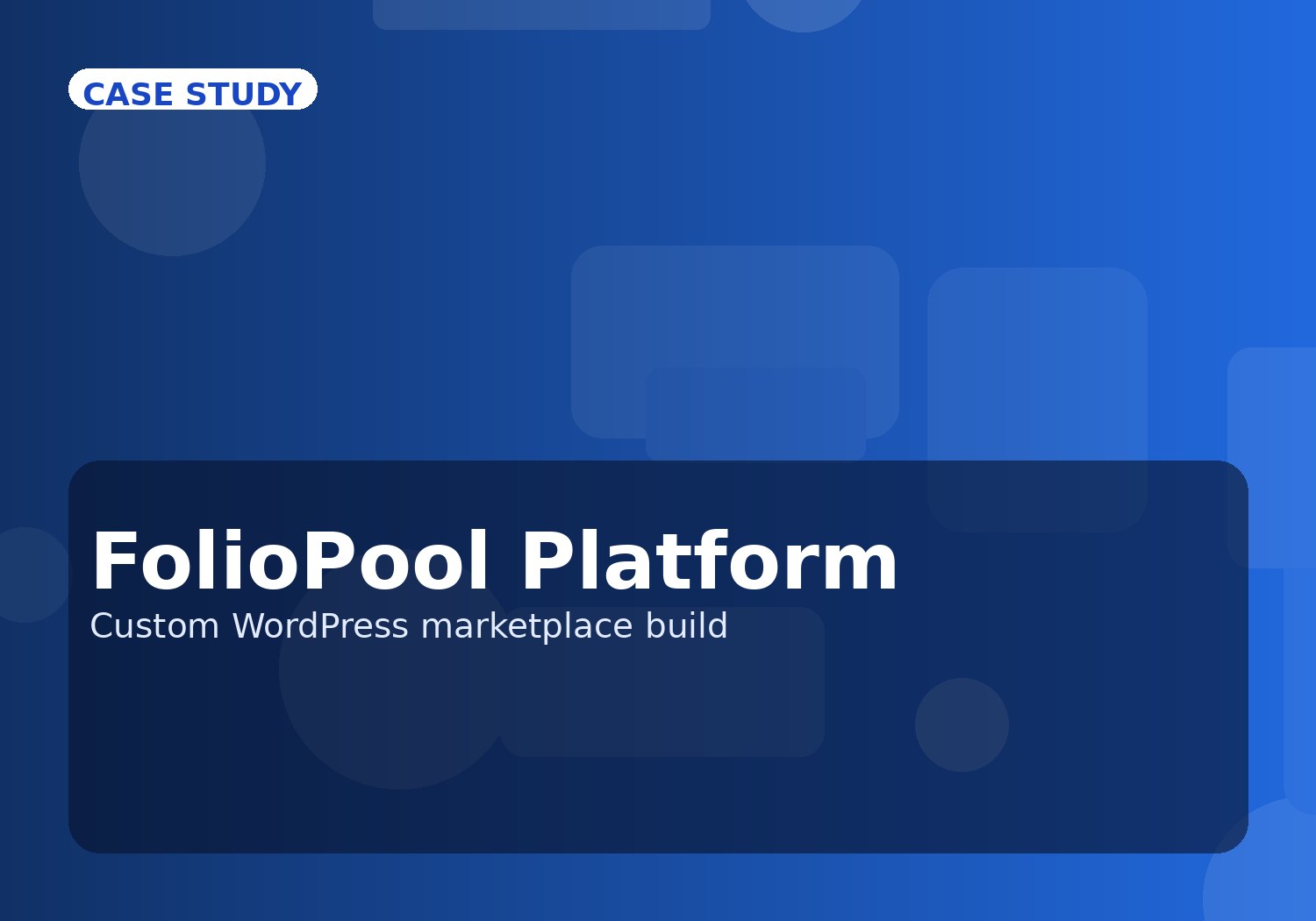 FolioPool — Custom WordPress Platform