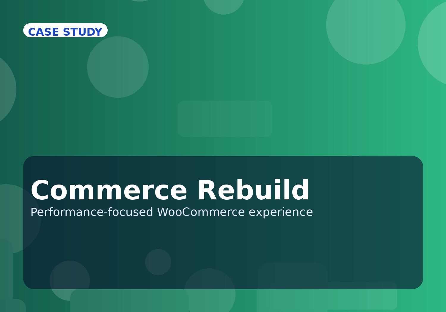 WooCommerce Performance Rebuild